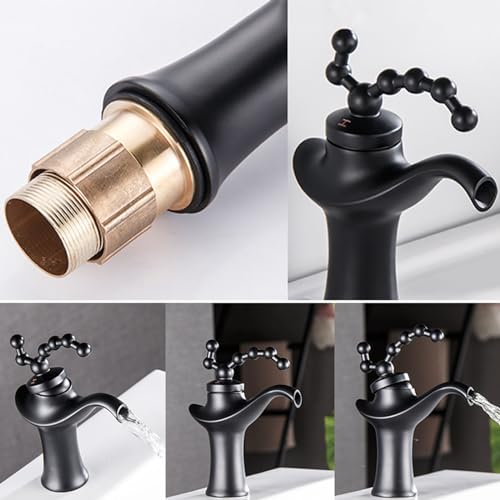 Robinet cascade pour lavabo à commande unique, mitigeur eau chaude et froide compact