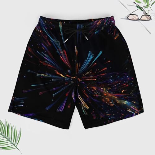 Fireworks Mens Swim Trunks Quick Dry Beach Board Shorts with Pockets4