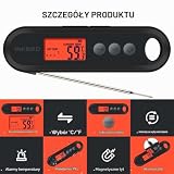 Inkbird IHT-2XP termometr do mięsa, z możliwością ponownego ładowania przez USB, wodoodporny termometr do gotowania IPX5, ekran LCD, termometr kuchenny do kuchni, grilla, grilla (z 2 zewnętrznymi