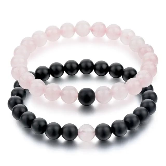 See full amazon price history chart for SHILPMART 2 Pcs Couple Distance Relationship 8 mm bead Bracelets for men Women Stretch Bracelets Black Matte Agate & Baby Pink Howlite Energy Beads Stone Lovers Touch SHILPMART 2 Pcs Couple Distance Relationship 8 mm bead Bracelets for men Women Stretch Bracelets Black Matte Agate & Baby Pink Howlite Energy Beads Stone Lovers Touch (B0CR8X6VRM) Amazon Price History, Amazon Price Tracker