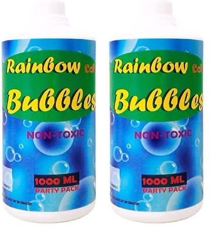 Image of Negi Bubble Refill Solution 1 LTR for Bubble Machine, Bubble Gun Blower, Giant Bubble Wand Multicolor,for Kids (Pack of 2)