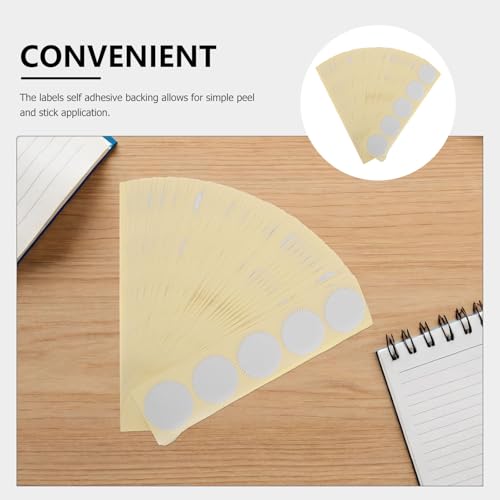 Milisten Embossing Stickers Self Adhesive Coated Paper Labels 60 Sheets Round Silver with Serrated Edge 45mm Diameter Strong Adhesion for Packaging and Awards for Business and Weddings - Image 8
