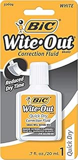 Bic WOFQDP1WHI Correction Fluid Quick Dry 22ml White