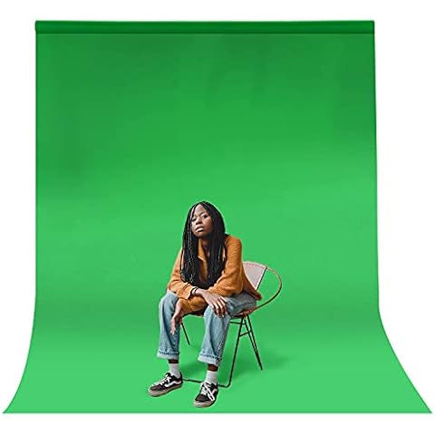 JS JULIUS STUDIO 5 ft. X 7 ft. Long Life Time Reusable Green Screen Chromakey Muslin Backdrop Photography Photo Shooting, Fabric Background, JSAG603 Cover