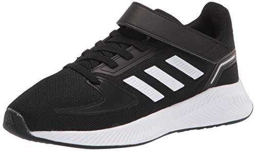 adidas Runfalcon 2.0 Running Shoe, Core Black/White/Silver Metallic, 2.5 US Unisex Little Kid