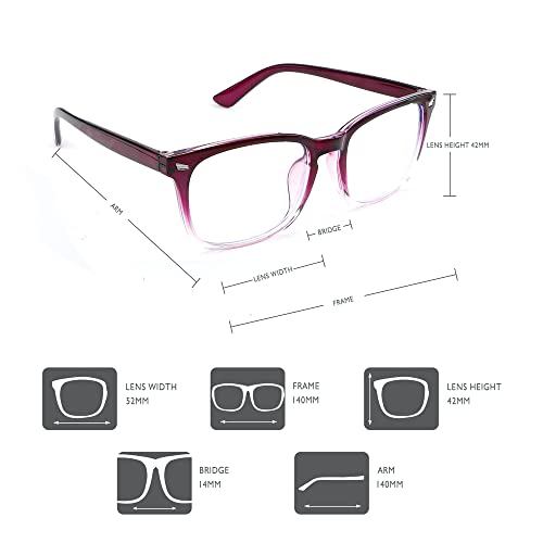 Image of 2 Pack Blue Light Glasses for Women and Men - Computer Glasses