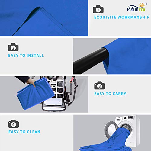 ISSUNTEX Fondo de Muselina 10X20 ft Azul miniatura 4