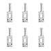 6pcs Single Locking Metal Tremolo Bridge Saddles,6pcs Single Locking Metal Tremolo Bridge Saddles with Screw Spring for Electric Guitar (Silver)