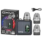 Oxva Xlim SQ Pro Vape Kit [Gunmetal Wood] - Available in 12 colours - 2A Fast Charge (45 mins), 1200mAh Battery, 30W, 0.96" TFT, Smart & Power Modes - Compatible with All Xlim Pods - No Nicotine