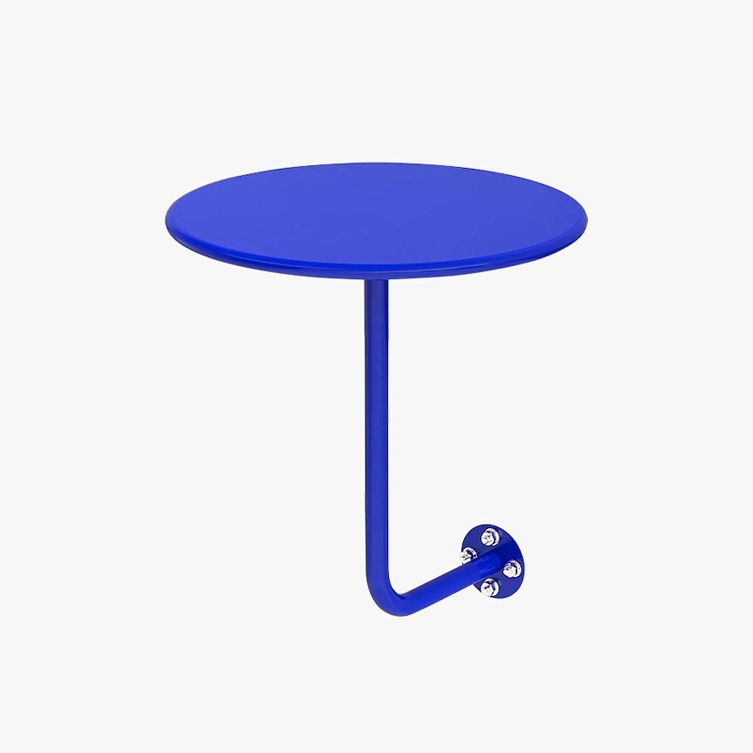 Wall Mounted Iron Art Wall Mounted Round Table Small Modern Round Wall Desk Floating Desk Cafe End Table for Small Spaces Wall Dining Table for Restaurant, Bar, Milk Tea.(Blue)