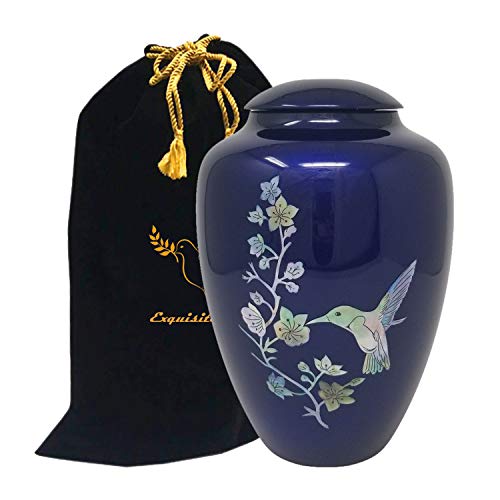 Exquisiteurns Handcrafted Fiber Glass Cremation Urn - Mother of Pearl Adult Urn