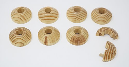 Arandelas marca VISUA de madera maciza Visua para tubería/rosetas/puntos de entrada para adaptarse a tubos de 15mm - Paquete de 8 unidades Cover