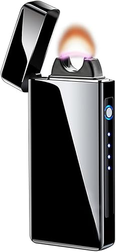 YOZWOO Encendedor eléctrico recargable, encendedor de arco de llama de alta potencia, encendedores USB con indicador de batería LED, encendedores