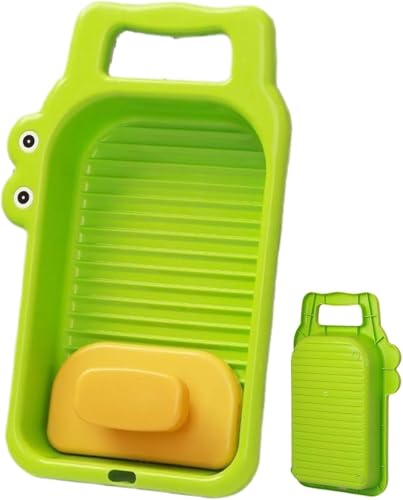 Wash Board for Laundry – Almohadilla de estilo cocodrilo de 28 cm, portátil, herramienta de limpieza antideslizante, no resbaladiza, manual para entrenamiento de manos, lavado de manos, sueño, viajes