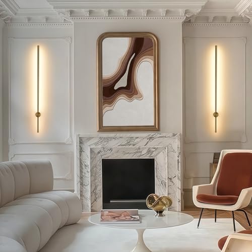 Giawosth Battery Operated Wall Sconce USB Rechargeable Sconces, 39.3" Brushed Gold Wireless Wall lamp Set of 2, 3000K-6000K & Dimming with Remote Control, LED Wall Lights for Living Room, Bedroom by Giawosth - Image 9