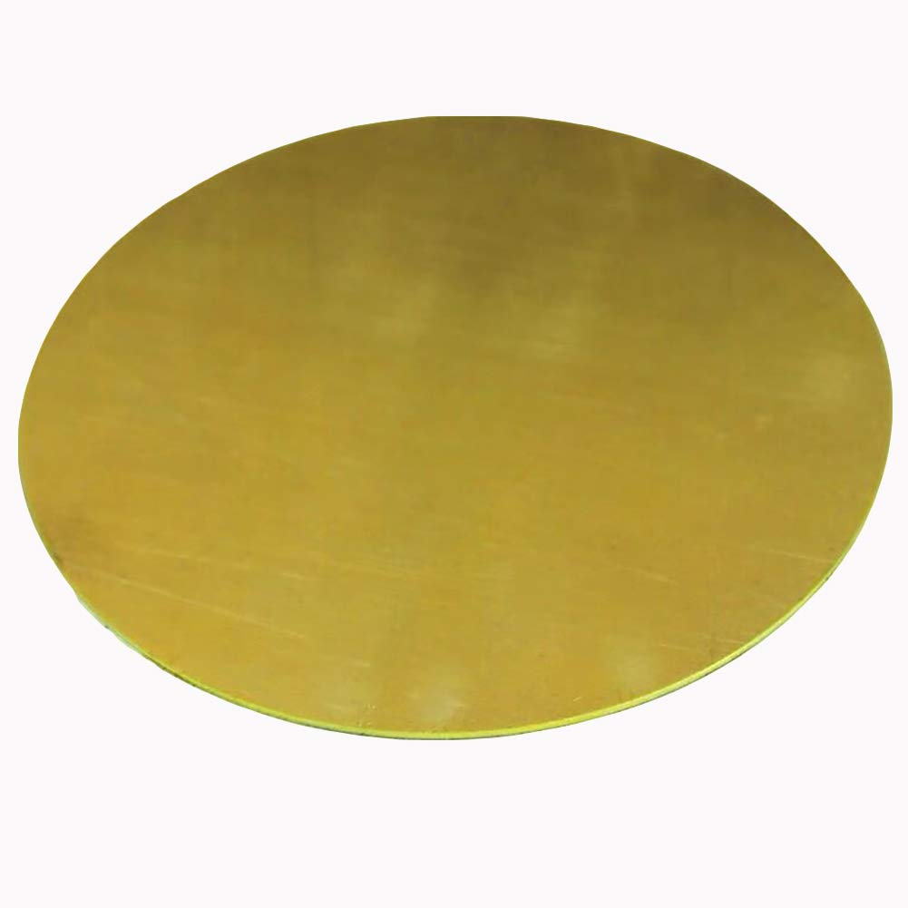 Cienka blacha miedziana, H62 mosiężna tarcza okrągła blacha folia stop miedzi okrągła uszczelka metal cięty materiał grubość 2,5mm, średnica: 150mm 1 szt.(Diameter:200mm 1pcs)