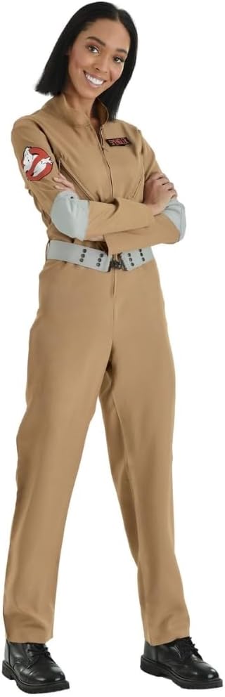 Classic Ghostbusters Jumpsuit with Belt - 1 Set, Perfect for Halloween