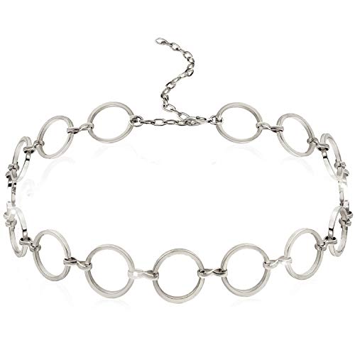 Suyi Choker Necklace - Simple Geometric Circle Choker Statement Clavicle Necklace for Women Necklace Jewerly