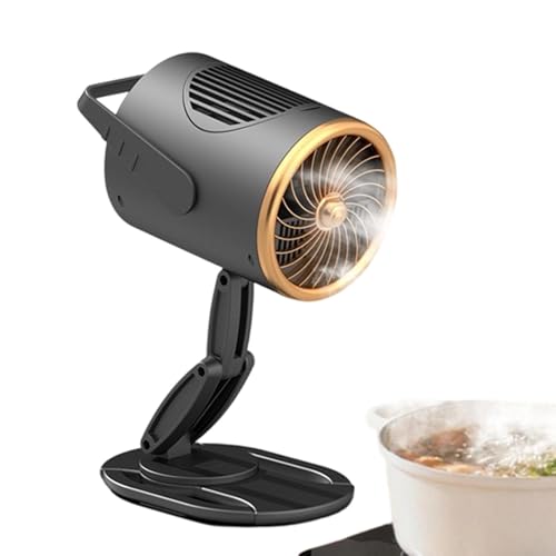 Extractor de escritorio portátil con 3 velocidades regulables y batería recargable para cocina exterior