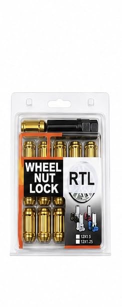 RTL Wheel Nut Lock 12X1.25 [16+1Key] (Golden, 12X1.25)-picture-16