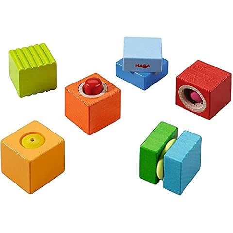 HABA Fun with Sounds Wooden Discovery Blocks with Acoustic Sounds (Made in Germany) Cover