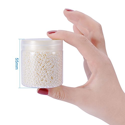 Ph Pandahall 3Mm About 2000 Pcs Tiny Satin Luster Dyed Glass Pearl Round Loose Beads Assorted Lot For Jewelry Making Beige #TOP4