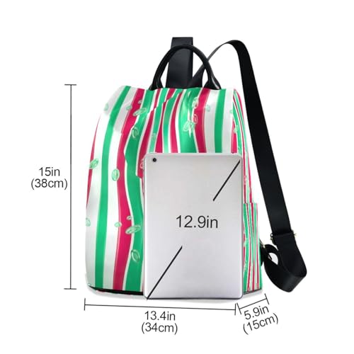 Mochila antirrobo para evitar hurtos en viaje bolsa de mujer con rayas verticales 3