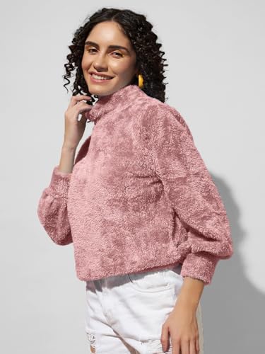Image of THE DRY STATE Women's Fur Pull Over With High Neck