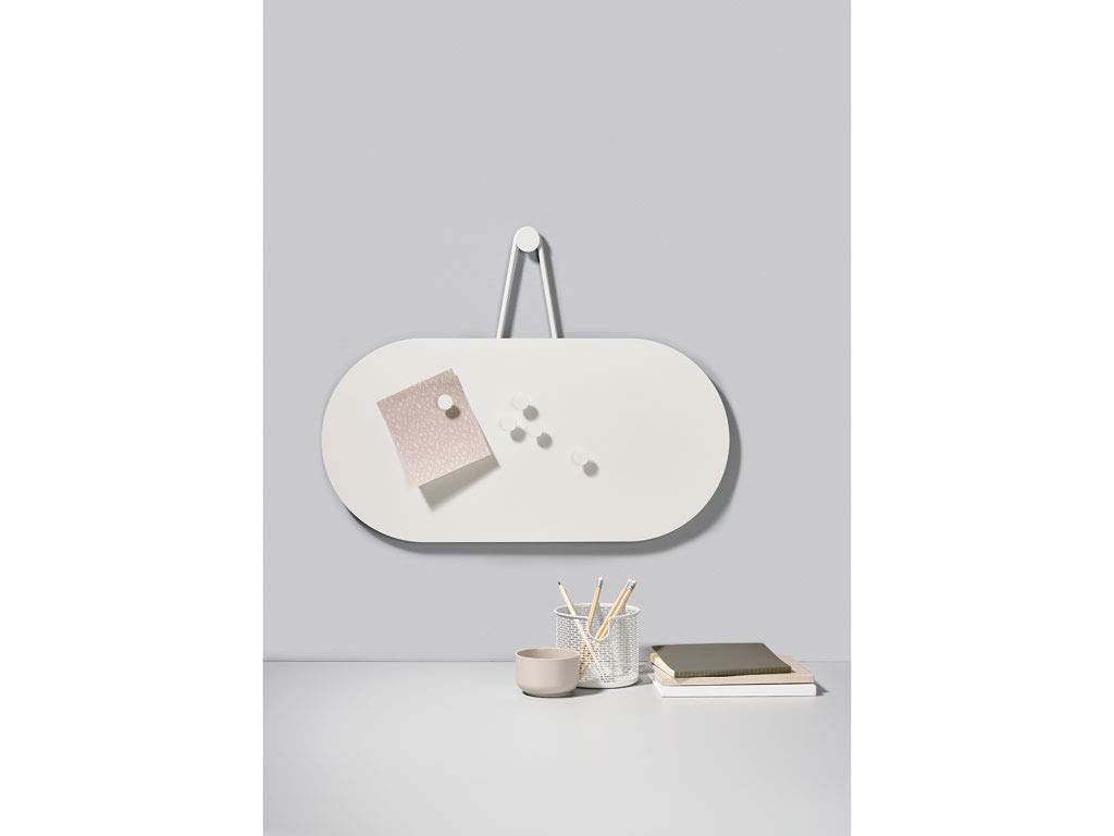 Zone Denmark A-Bulletin Board Pinnwand, Magnettafel aus Metall mit 5 Magneten, 60 x 30 cm, Schwarz