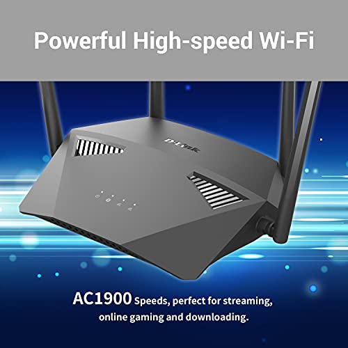 D-Link Wifi Router Ac1900 Mesh Internet Network, Smart Home Mu-Mimo Dual Band Gigabit Gaming Wireless High Speed (Dir-1950-Us) Black #TOP2