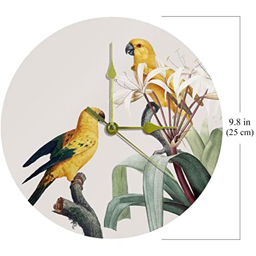 Horloge murale perroquet acrylique silencieuse à quartz 24 cm - 7