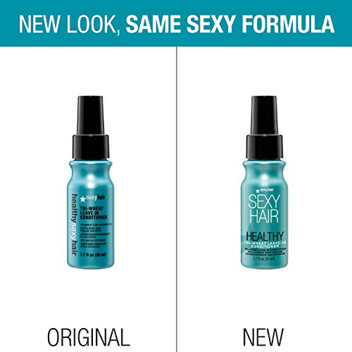 Sexyhair Healthy Tri-Wheat Leave-In Conditioner Travel Size, 1.7 Oz | Up To 90% Better Detangling | Reduces Breakage | Moisture, Smoothness, And Shine #TOP4