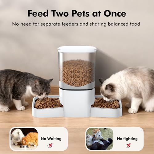 Automatic Cat Feeder for 2 Cats, 6L/25 Cup Large Capacity WiFi Pet Feeder with 2 Stainless product