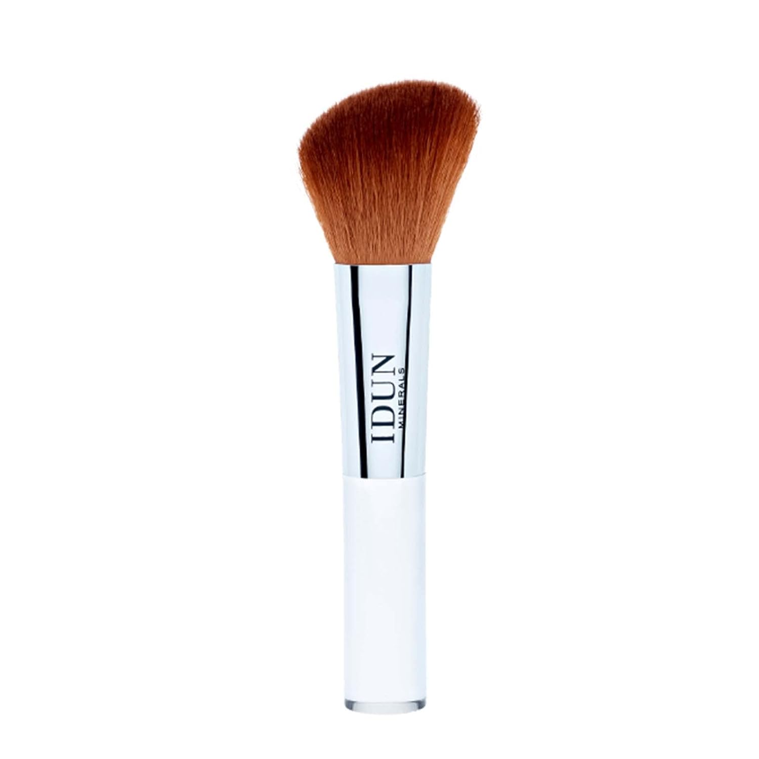 Idun Minerals - Blush Brush - Soft, Angled For Bronzer And Blush Application - Fluffy Bristles Gently Buff - Silky Smooth Sweep - Easy To Apply And Emphasize Contours - For A Sun-Kissed Look - 1 Pc : Beauty & Personal Care