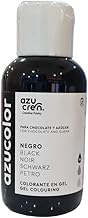 Azucren - AZUCOLOR - Colorante Alimentario en Gel - Colorantes Concentrados para Repostería, Decoración, Glaseado, Macarons, Galletas, Caramelos, Azúcar y Chocolate - 50 Gr (Negro)