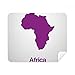 Purple Africa Illustration Map Pattern Cleaning Cloth Screen Cleaner 2pcs Suede Fabric
