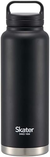 Skater STSC12-A - Botella de acero inoxidable con aislamiento térmico, 42.2 fl oz (40.6 fl oz) con mango de tornillo, color negro Skater