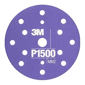 3M Hookit Flexible Abrasive Disc 270J, 34409, 6 in, Dust Free, P1500, 25 disc per carton