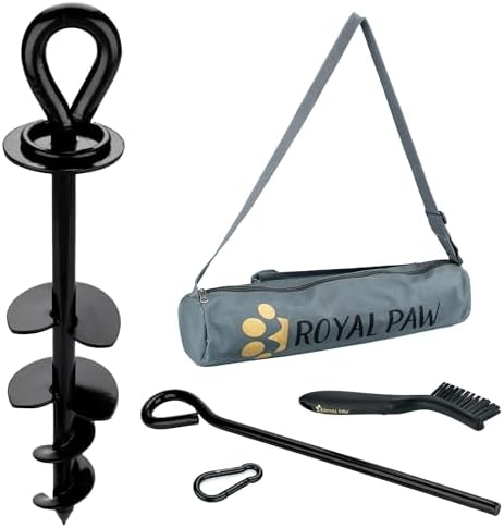 ROYAL-PAW Dog Tie Out Stake - for Large Dogs up to 210 lbs - Heav...
