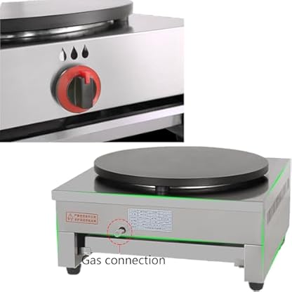 15 Zoll CrêPe-Maker-Pfannkuchenmaschine, Kommerzielle Randlose Antihaftbeschichtete Kochplatte, Gas/Lpg-Pfannkuchenplatte, Temperatur Einstellbar, Geeignet FüR Den Heimgebrauch, Restaurant – Bild 5