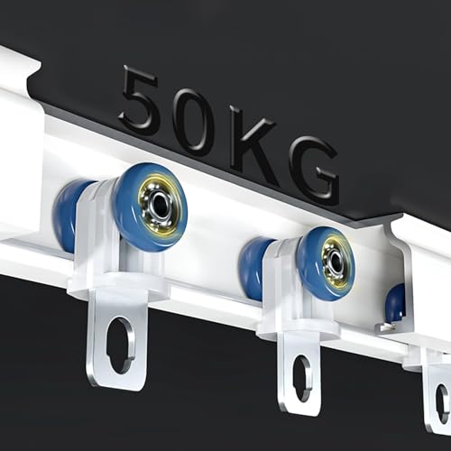 Système de rails à rideaux aluminium robuste avec glissières 12m