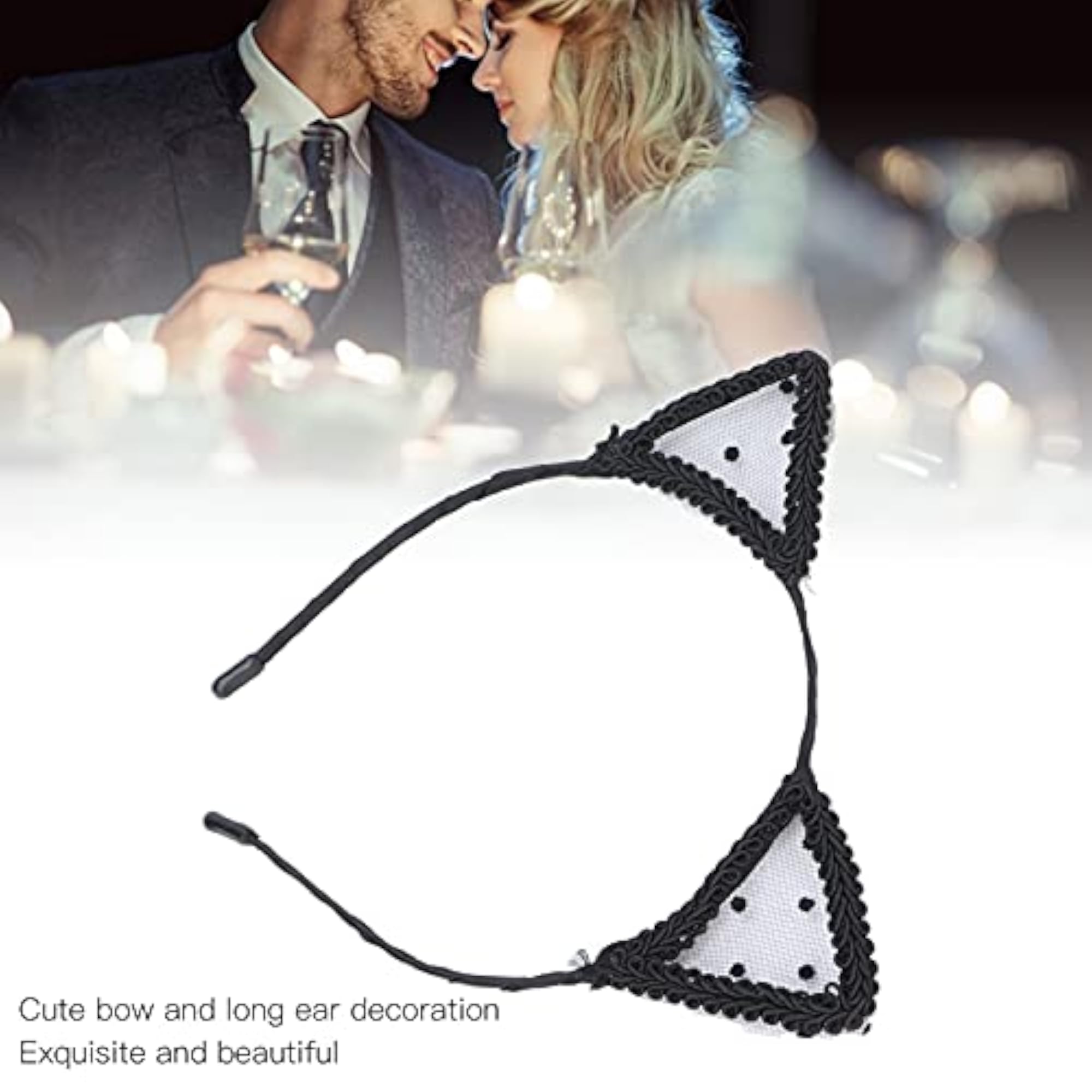 Cat Ears Headband, Lightweight Practical Headwear for Parties