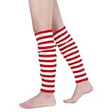 American Trends Leg Warmers for Women 80 styles Clothing Party Outfits 80s Accessories Workout Clothes for Socks Women 1 Red White Stripe