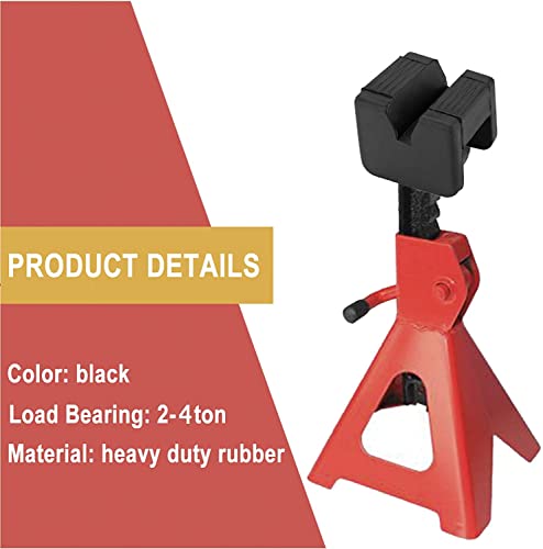 Toolly 4 Packs Universal Jack Rubber Pad Adapter, 2-4 Ton Slotted Frame Floor Jack Disk Pads V-Groove And Round Style For High Lift Car Jack Stands Rail Pinch Welds Protector #TOP4