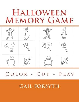 Paperback Halloween Memory Game: Color - Cut - Play Book