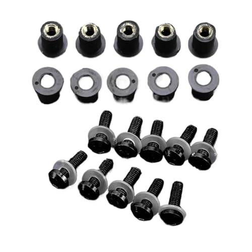 Kit Vis Pare-Brise Moto M5 Noir Écrous Fixation Bulle Duke 125 390 790 RC Adventure