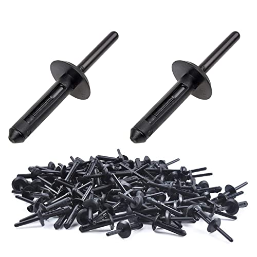 140Pcs Plastic Rivet Clips Retainer Kit Fender Liner Fastener Pop Rivet Auto Body Replacement Clip for Ford GMC Jeep Wrangler 07-15 Dodge Avenger 08-14