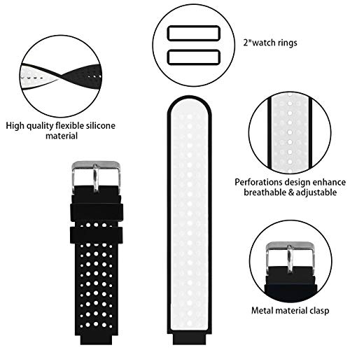 Image of Band Compatible with Garmin Forerunner 235, Soft Silicone Replacement Watch Band Strap Wristband for 220 /230 /235 /620 /630 /735XT /235 Lite Smart Watch for Women Men