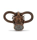 Attitude Studio Steampunk Copper Gas Mask Costume Wire Mouthpiece Half Mask