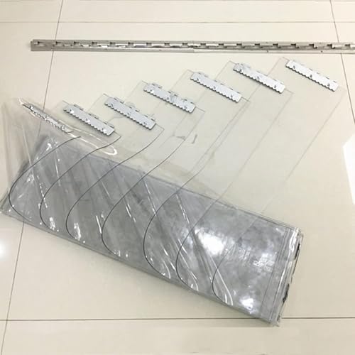 Kit complet rideaux à lanières en PVC transparent haute densité